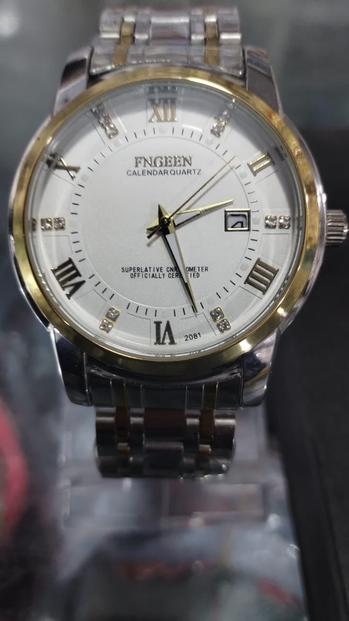 Original - Fngeen Men's Calendar Fashion Casual Business Watch - Waterproof Explosion Model - Stainless Steel Watch For Men - Quartz Watch - With Box